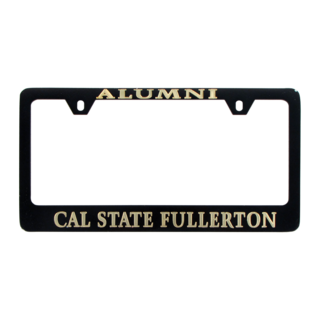 Engraved Cal State Fullerton License Plate Frame - Black